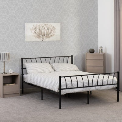 Cheap Double Bed & Mattress Bundle – Harlow Metal Frame | Free UK Delivery