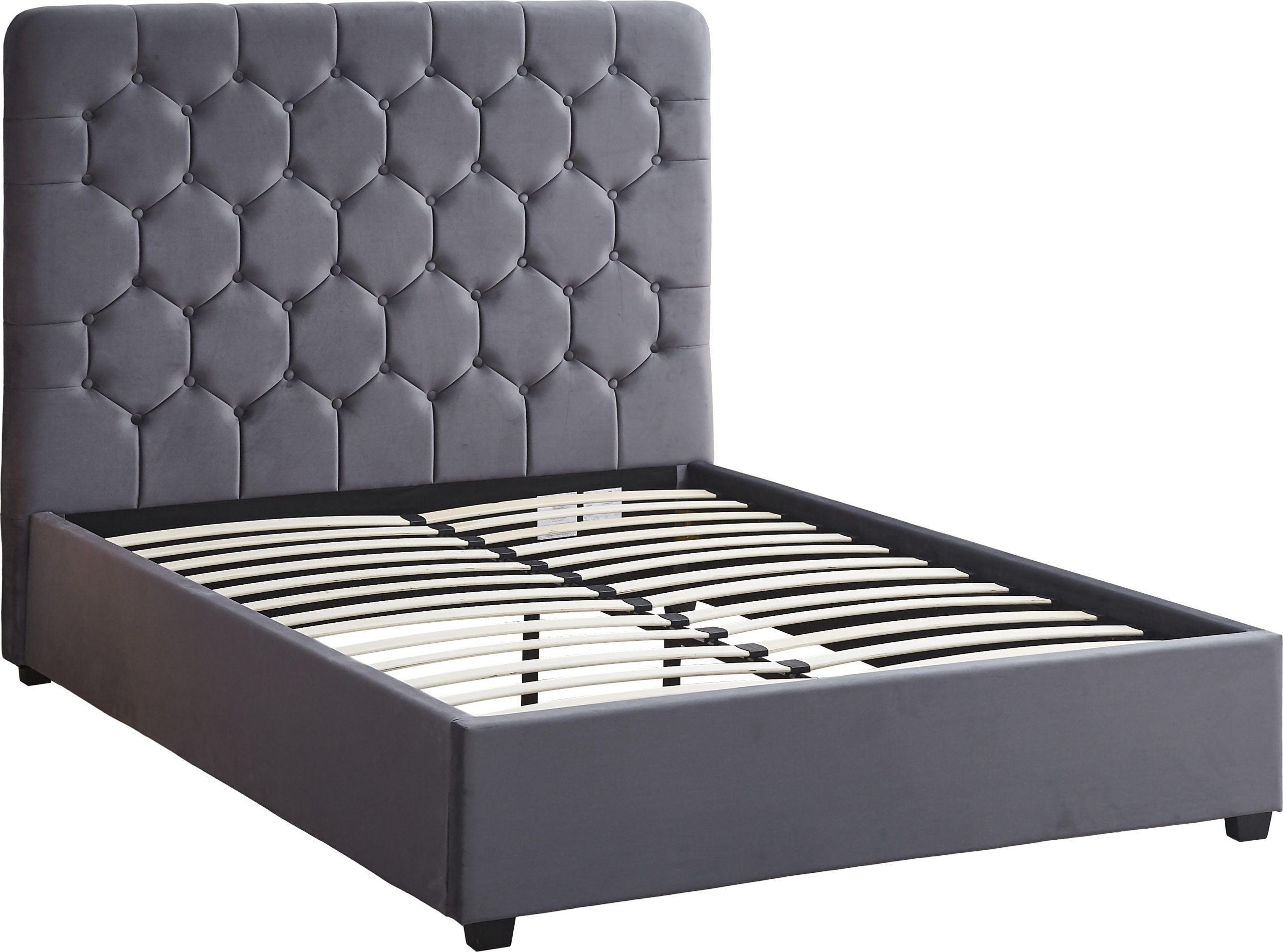 Velvet Double Bed & Mattress Bundle – Madison Upholstered Frame | UK Delivery